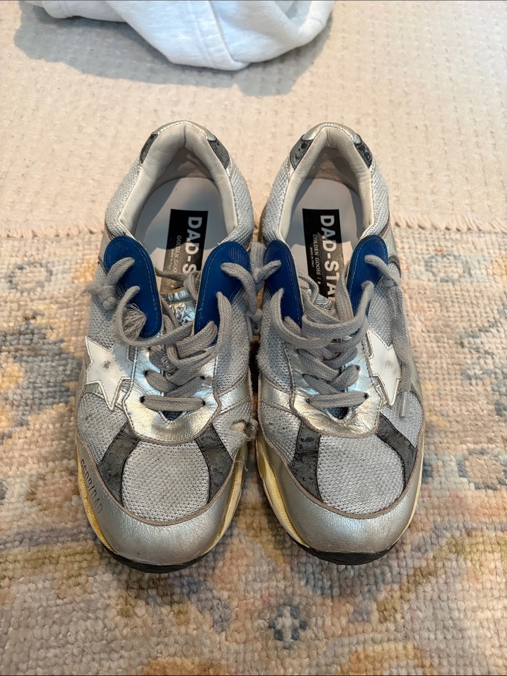 Golden Goose Silver Blue White Sneakers - Picture 13 of 16